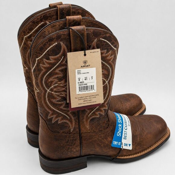 Ariat Holder Western Boots Old Oak Canteen Coffee 10031440 Men’s 8D Medium main image 7